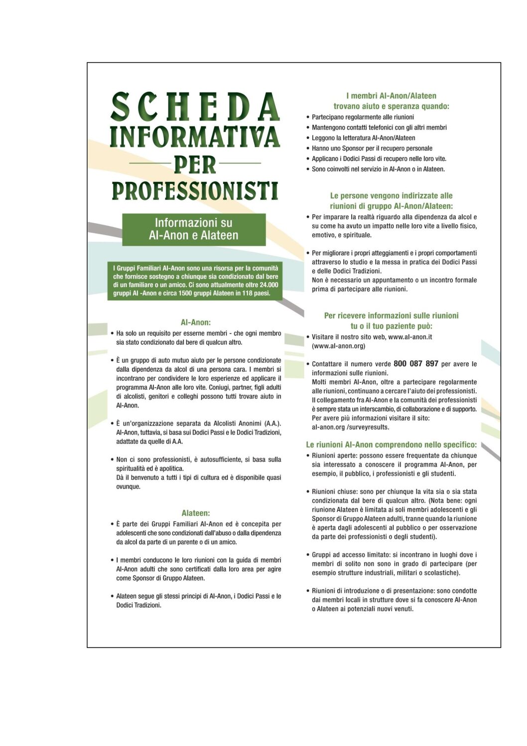 F/18.3 Informazioni per i Professionisti