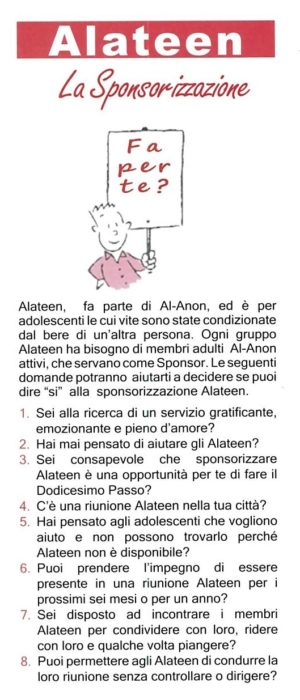 C/18.1 Alateen - La Sponsorizzazione fa per te