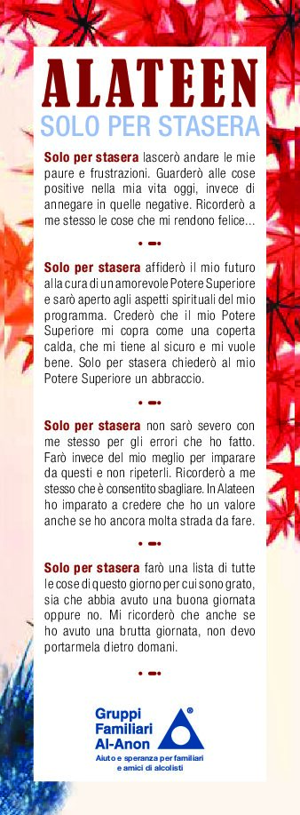 C/28.0 ALATEEN SOLO PER STASERA